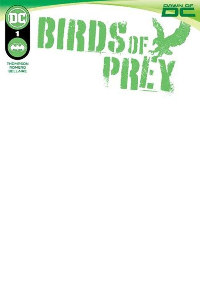 DC Comics Birds Of Prey #1 Cover D Blank Card Stock Variant