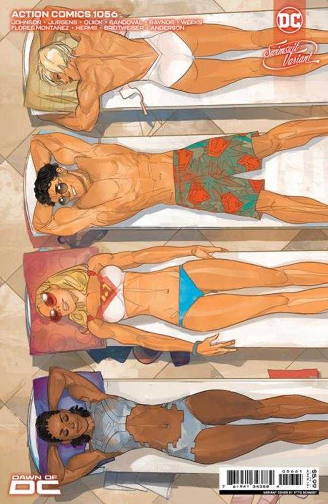 DC Comics COMIC BOOK Action Comics #1056 Cover E Otto Schmidt Swimsuit 1 Card Stock Variant