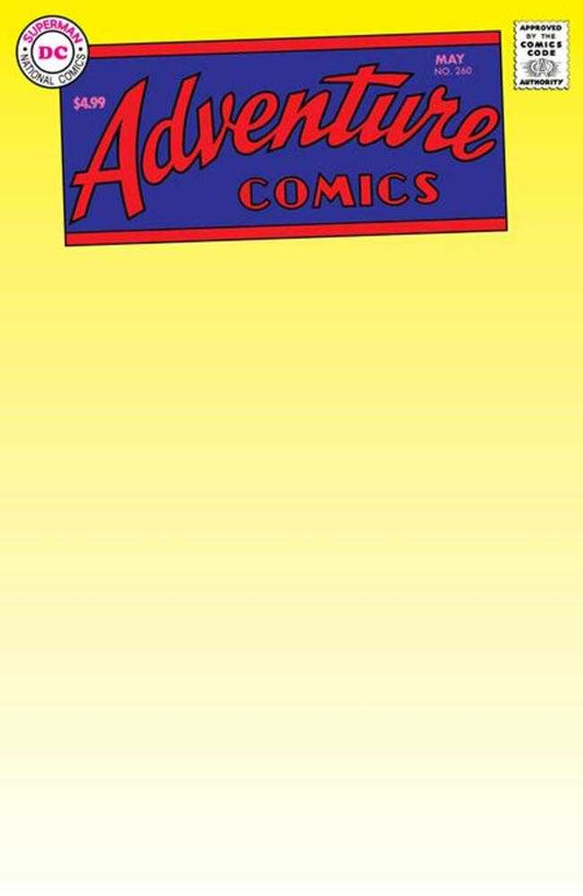 DC Comics COMIC BOOK Adventure Comics #260 Facsimile Edition Cover B Blank Card Stock Variant