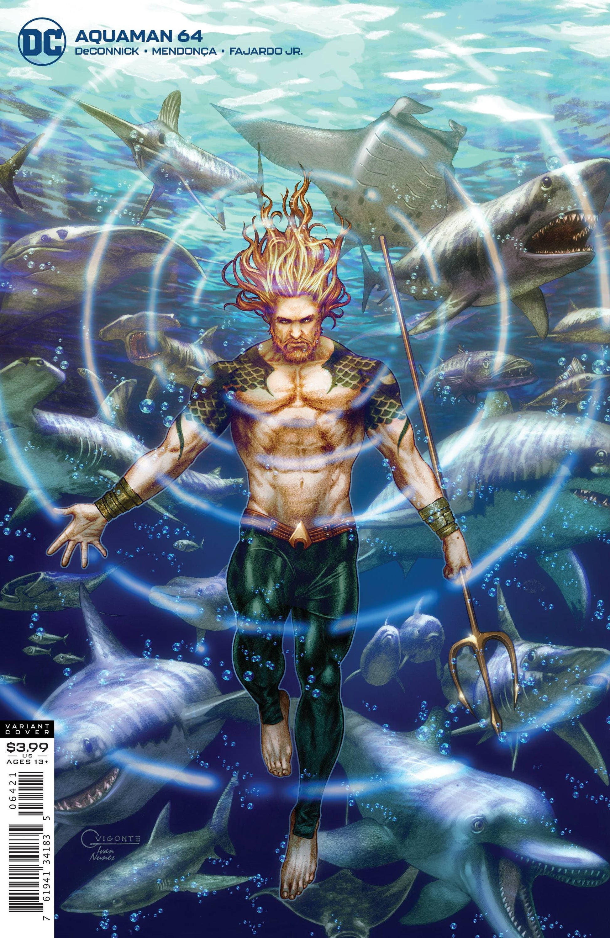 DC COMICS COMIC BOOK AQUAMAN #64 GILBERT VIGONTE VAR ED
