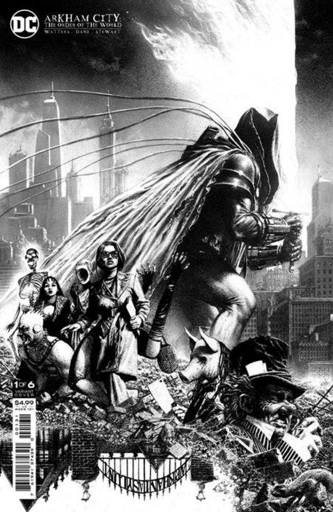 DC Comics COMIC BOOK Arkham City The Order Of The World #1 (Of 6) Cover C 1 in 25 Steve Beach Black & White Card Stock Variant