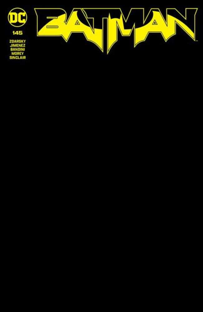 DC Comics COMIC BOOK Batman #145 Cover F Black Blank Card Stock Variant