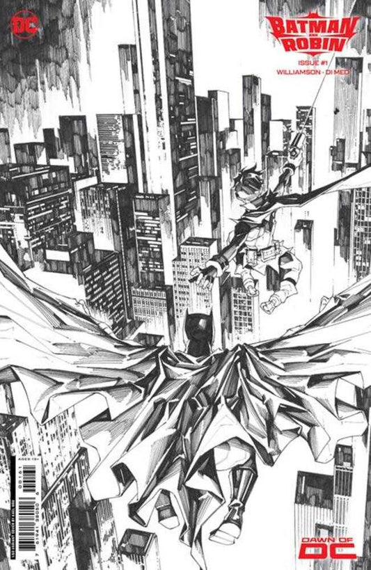 DC Comics COMIC BOOK Batman And Robin #1 Cover F 1 in 50 Kael Ngu Black & White Card Stock Variant