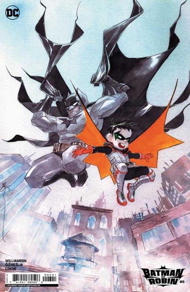 DC Comics COMIC BOOK Batman And Robin #6 Cover D 1 in 25 Dustin Nguyen Card Stock Variant