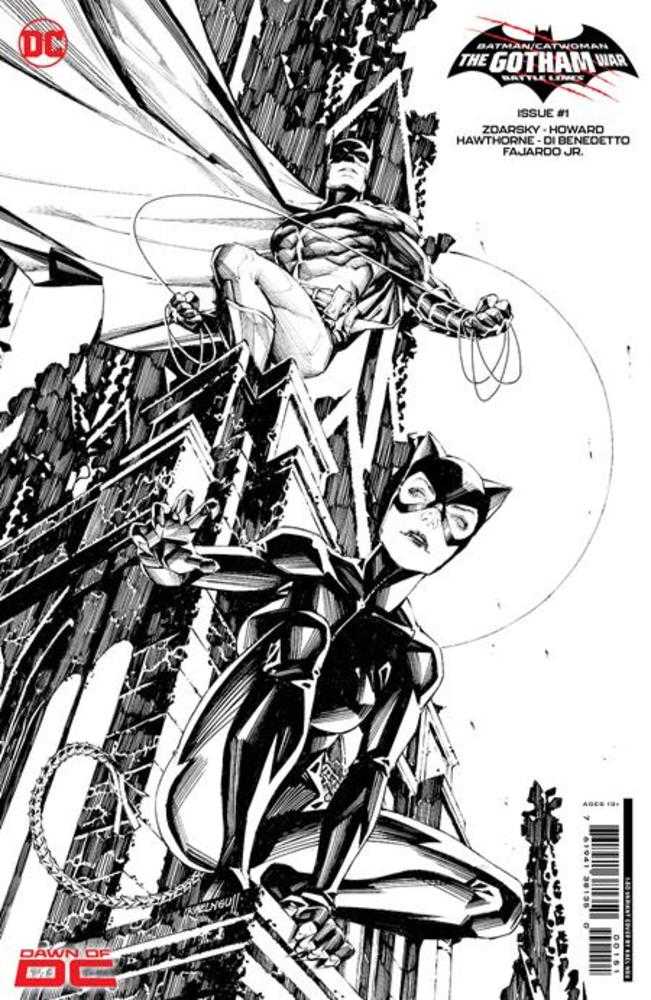 DC Comics COMIC BOOK Batman Catwoman The Gotham War Battle Lines #1 (One Shot) Cover G 1 in 50 Kael Ngu Black & White Card Stock Variant