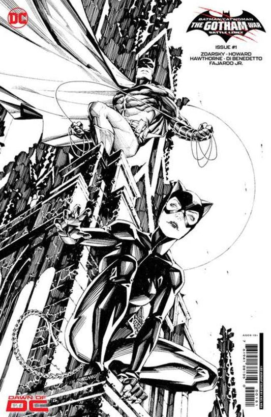 DC Comics COMIC BOOK Batman Catwoman The Gotham War Battle Lines #1 (One Shot) Cover G 1 in 50 Kael Ngu Black & White Card Stock Variant