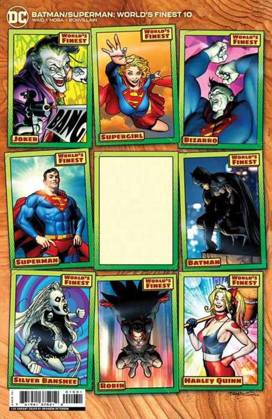 DC Comics COMIC BOOK Batman Superman Worlds Finest #10 Cover D 1 in 25 Brandon Peterson Card Stock Variant