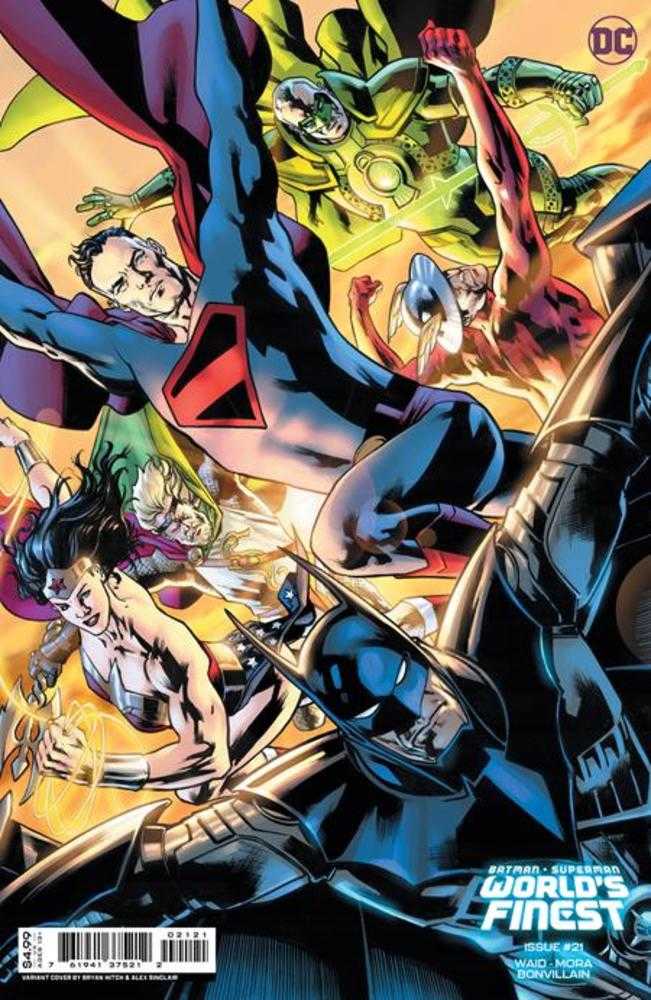 DC Comics COMIC BOOK Batman Superman Worlds Finest #21 Cover B Bryan Hitch Card Stock Variant