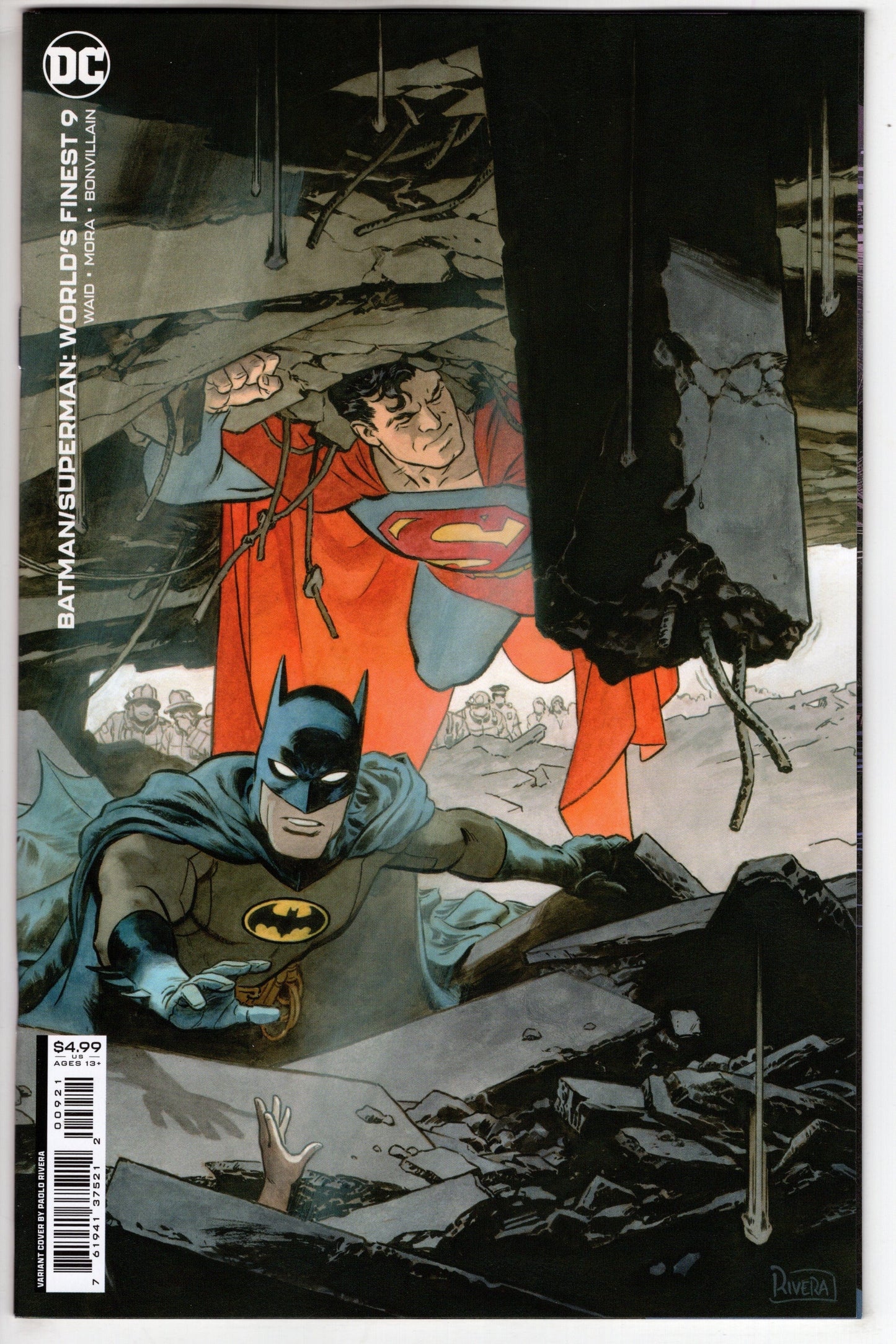 DC Comics COMIC BOOK Batman Superman Worlds Finest #9 Cover B Paolo Rivera Card Stock Variant