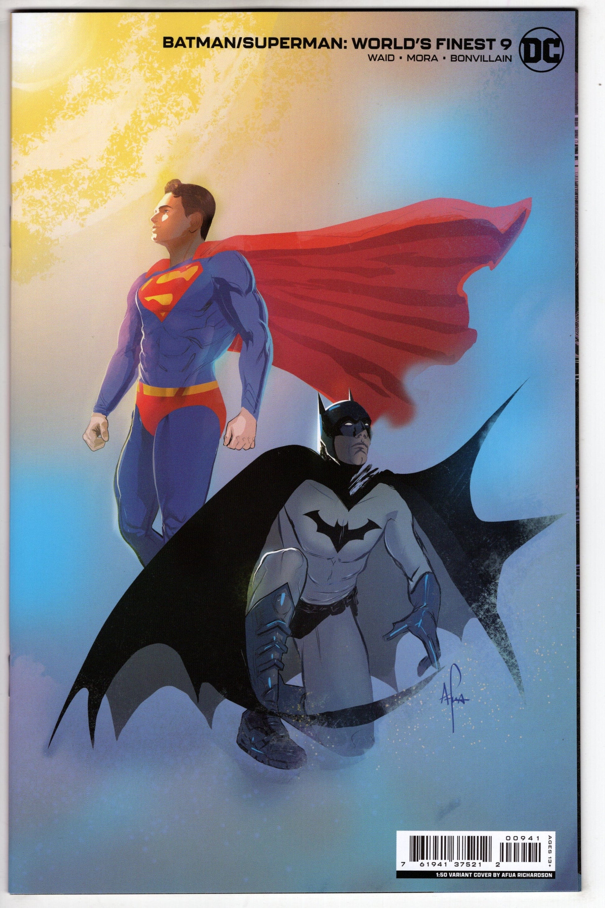 DC Comics COMIC BOOK Batman Superman Worlds Finest #9 Cover E 1 in 50 Afua Richardson Card Stock Variant