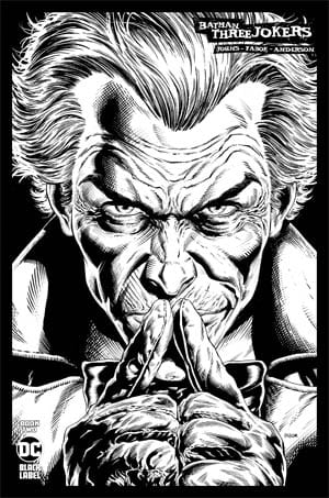 DC COMICS COMIC BOOK Batman Three Jokers #2 Cover D Incentive Jason Fabok Joker Black & White Cover