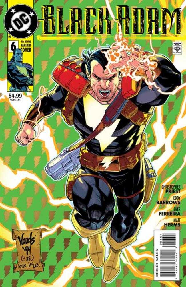 DC Comics COMIC BOOK Black Adam #6 Cover D Pete Woods 90s Cover Month Card Stock Variant