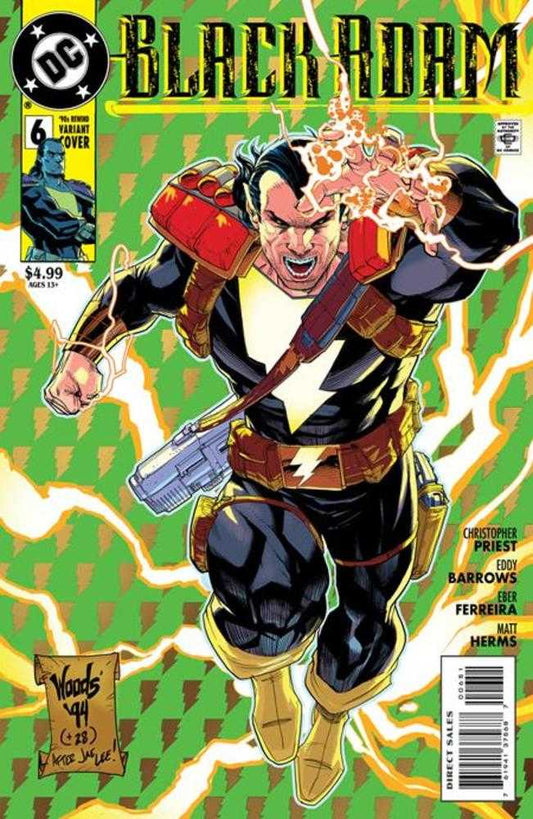 DC Comics COMIC BOOK Black Adam #6 Cover D Pete Woods 90s Cover Month Card Stock Variant