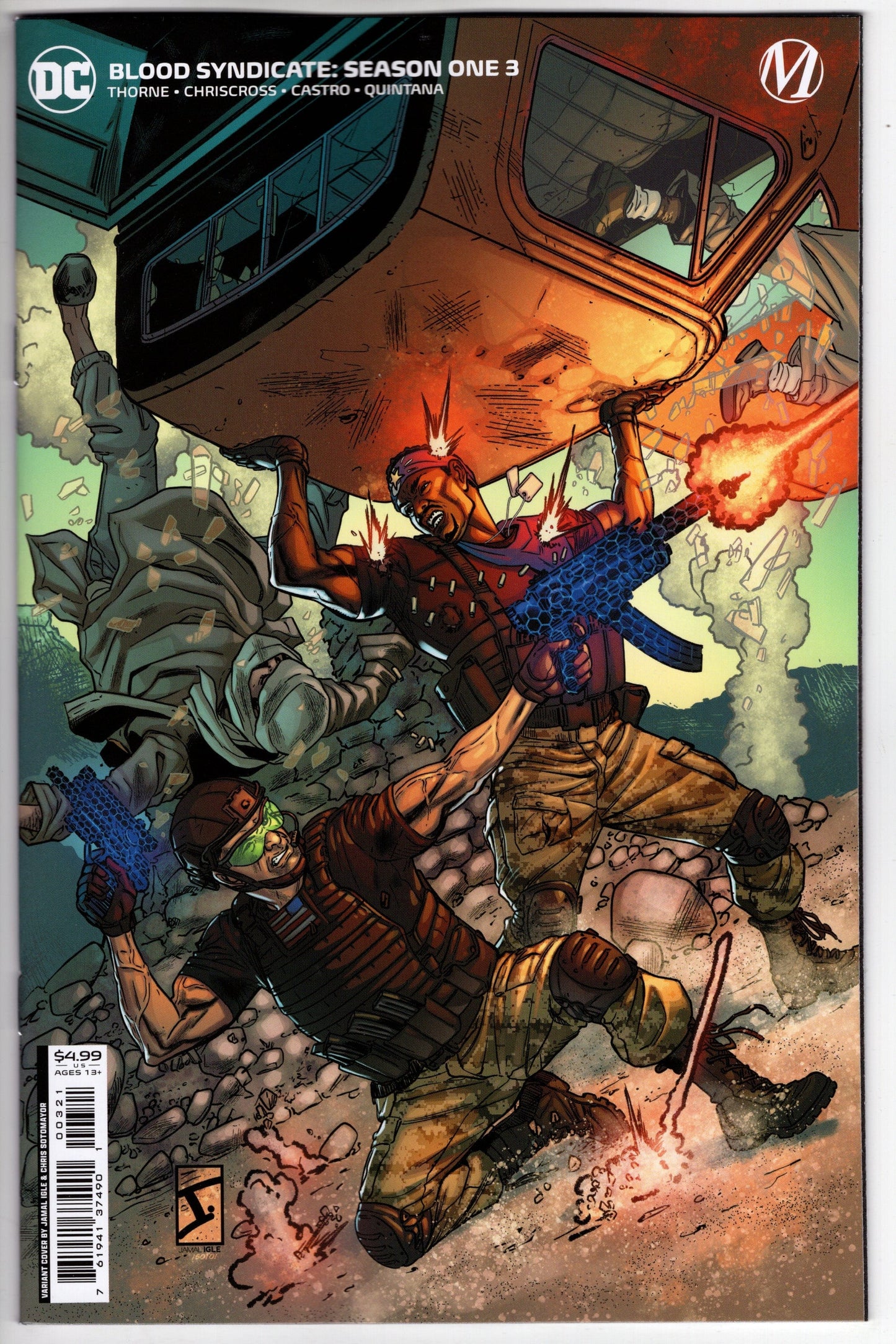 DC Comics COMIC BOOK Blood Syndicate Season One #3 (Of 6) Cover B Jamal Igle Card Stock Variant