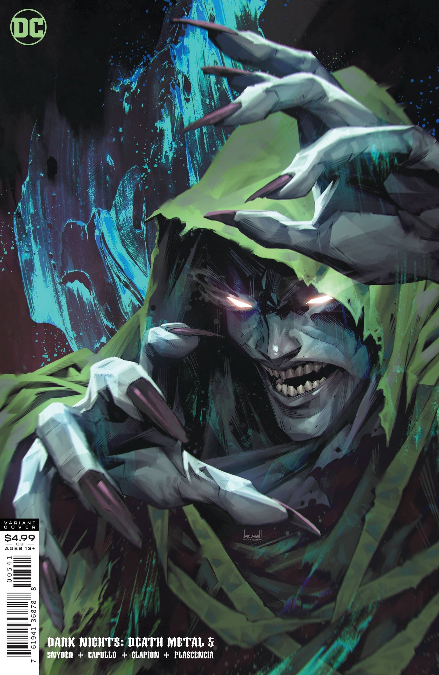 DC COMICS comic book DARK NIGHTS DEATH METAL #5 (OF 7) CARD STOCK SPECTRE BY LUCI