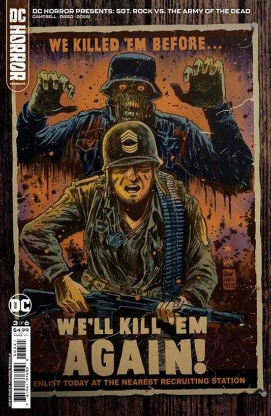 DC Comics COMIC BOOK DC Horror Presents Sgt Rock vs The Army Of The Dead #3 (Of 6) Cover B Francesco Francavilla Card Stock Variant (Mature)