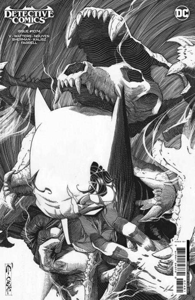 DC Comics COMIC BOOK Detective Comics #1074 Cover F 1 in 50 Evan Cagle Black & White Card Stock Variant