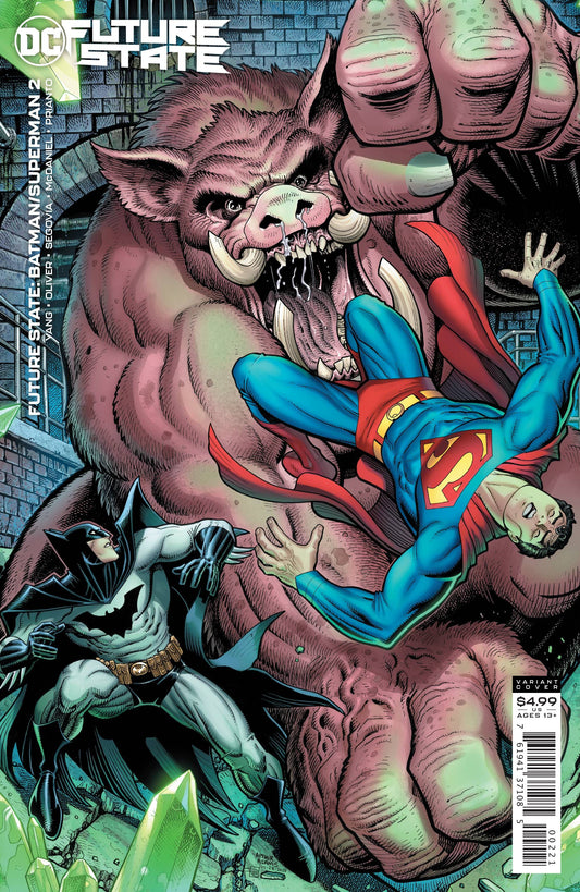 DC COMICS COMIC BOOK FUTURE STATE BATMAN SUPERMAN #2 CARDSTOCK VAR ED