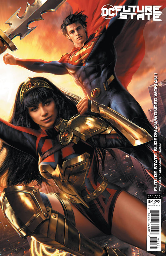 DC COMICS COMIC BOOK FUTURE STATE SUPERMAN WONDER WOMAN #1 CARD STOCK VAR ED