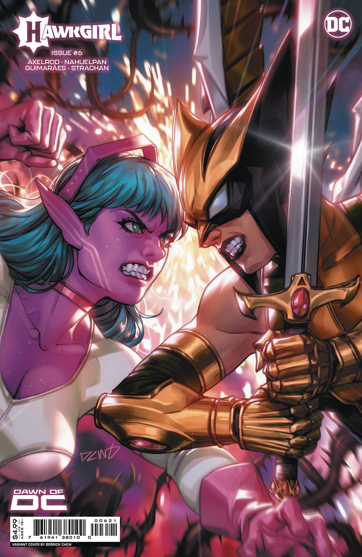 DC COMICS COMIC BOOK HAWKGIRL #6 (OF 6) CVR B DERRICK CHEW CSV