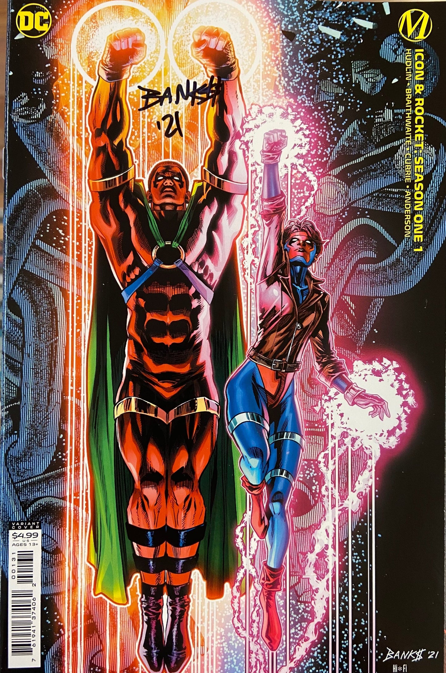 DC Comics COMIC BOOK Icon & Rocket Season One #1 (Of 6) SIGNED by Darryl Banks