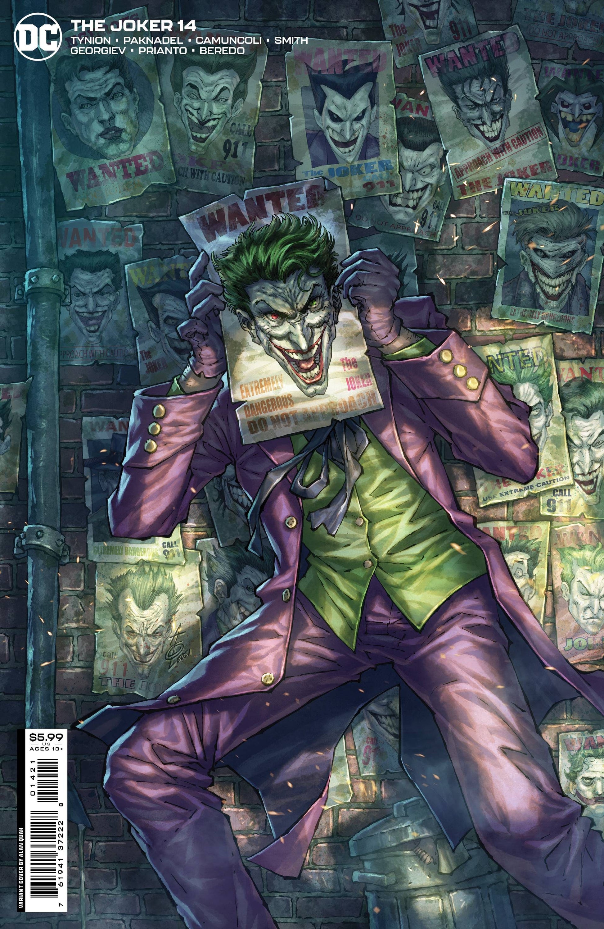 DC COMICS COMIC BOOK JOKER #14 CVR B QUAH VAR