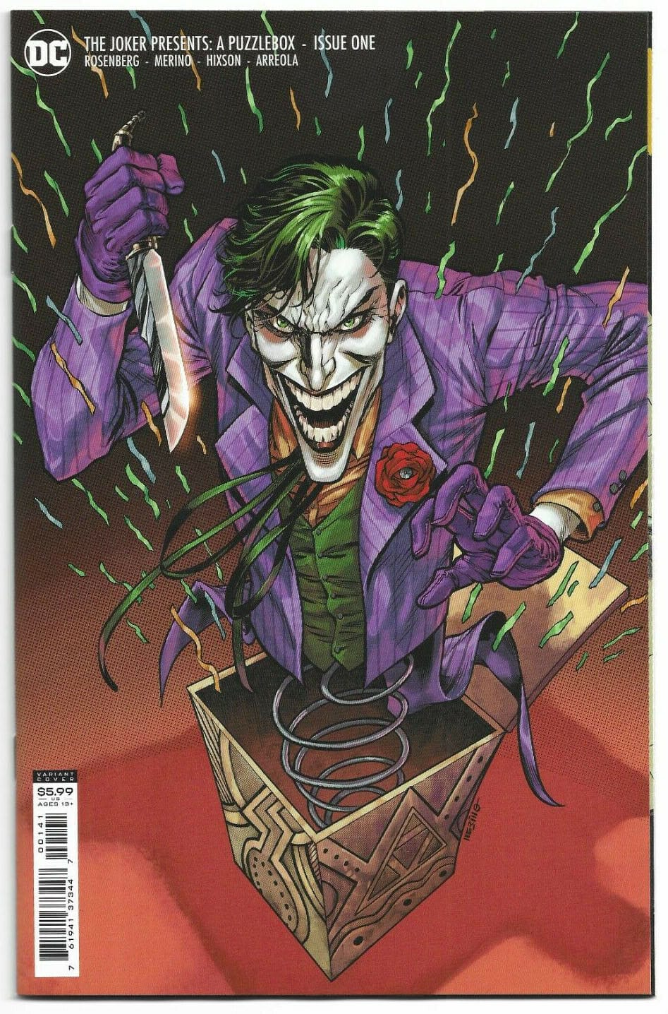 DC Comics COMIC BOOK Joker Presents A Puzzlebox #1 (Of 7) 1 in 25 Jesus Merino Card Stock Variant