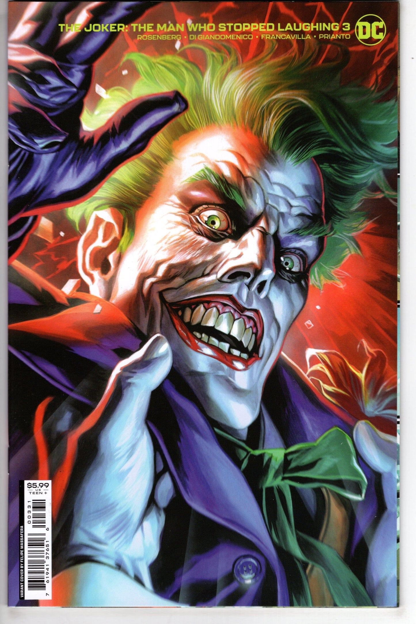 DC Comics COMIC BOOK Joker The Man Who Stopped Laughing #3 Cover C Felipe Massafera Variant