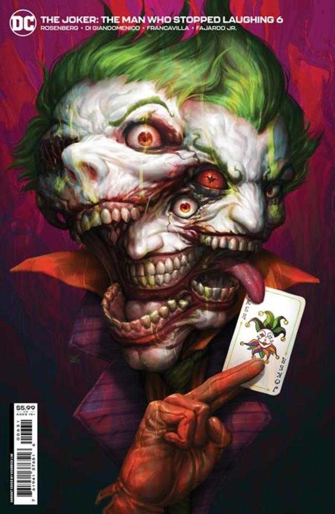 DC Comics COMIC BOOK Joker The Man Who Stopped Laughing #6 Cover C Kendrick Kunkka Lim Variant