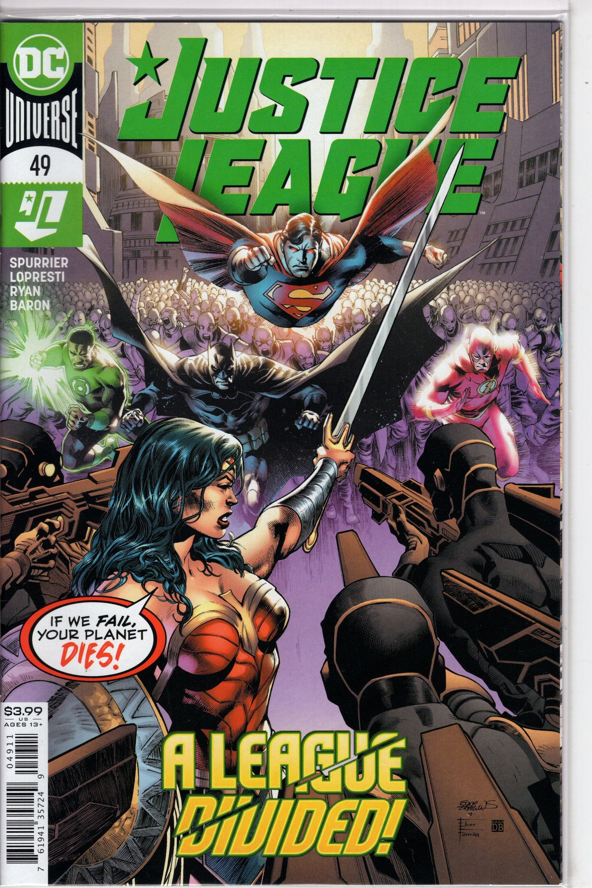 DC COMICS COMIC BOOK JUSTICE LEAGUE #49