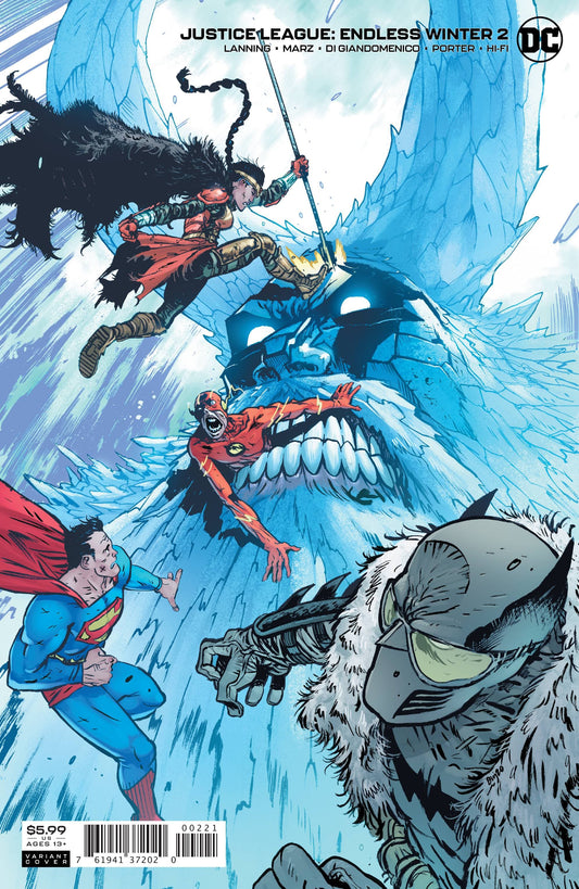 DC COMICS COMIC BOOK JUSTICE LEAGUE ENDLESS WINTER #2 CARD STOCK VAR ED