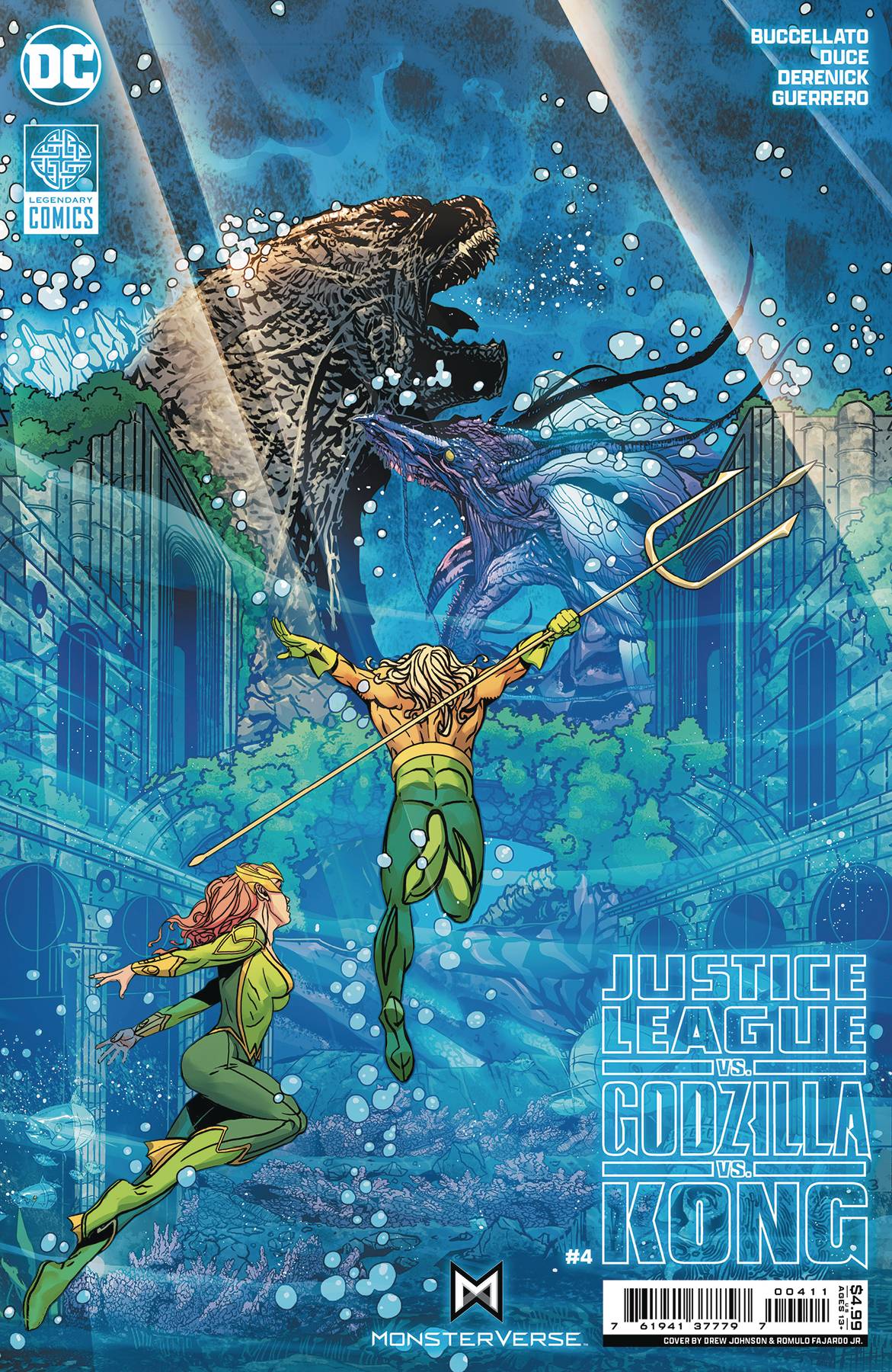 DC COMICS COMIC BOOK JUSTICE LEAGUE VS GODZILLA VS KONG #4 (OF 6) CVR A JOHNSON