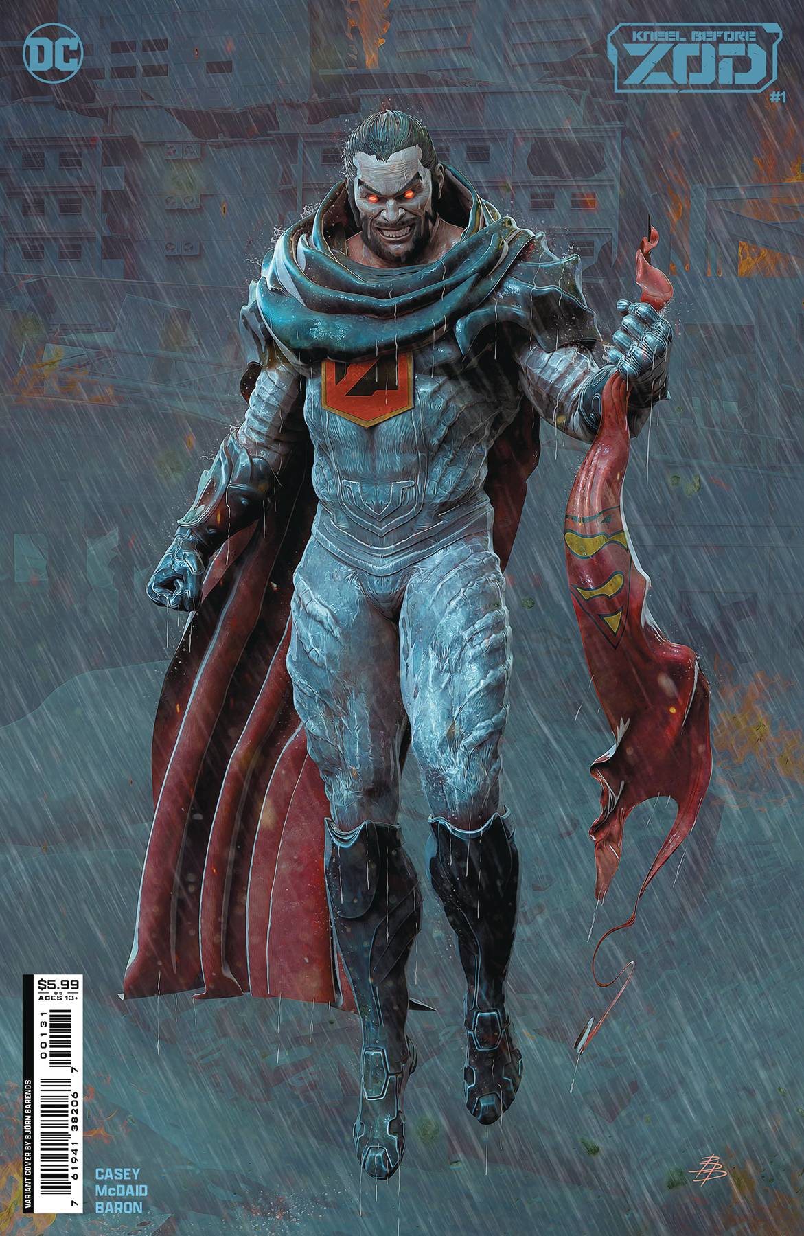 DC COMICS COMIC BOOK KNEEL BEFORE ZOD #1 (OF 12) CVR C BJORN BARENDS CSV