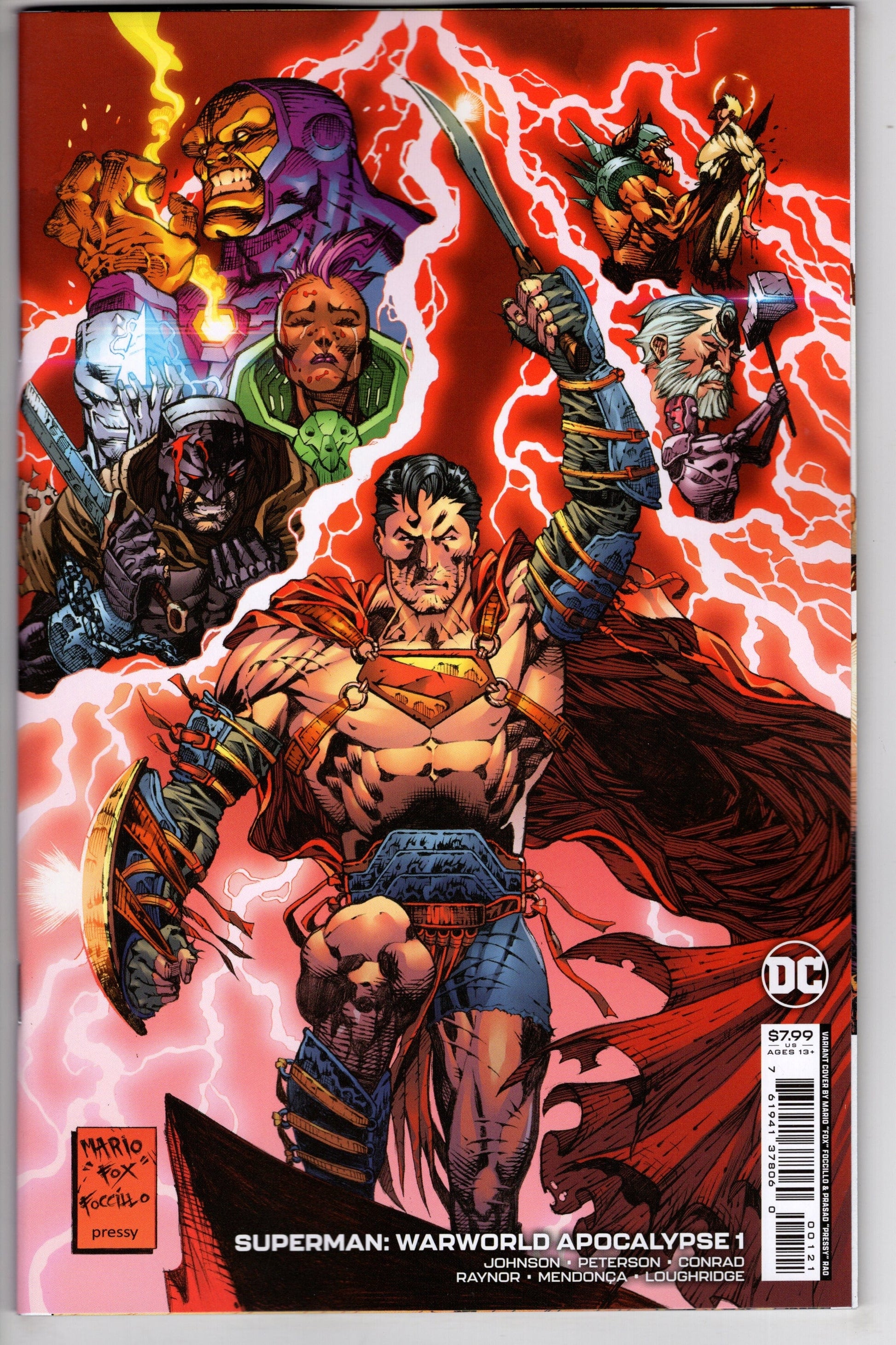 DC Comics COMIC BOOK Superman Warworld Apocalypse #1 (One Shot) Cover B Mario Fox Foccillo Card Stock Variant