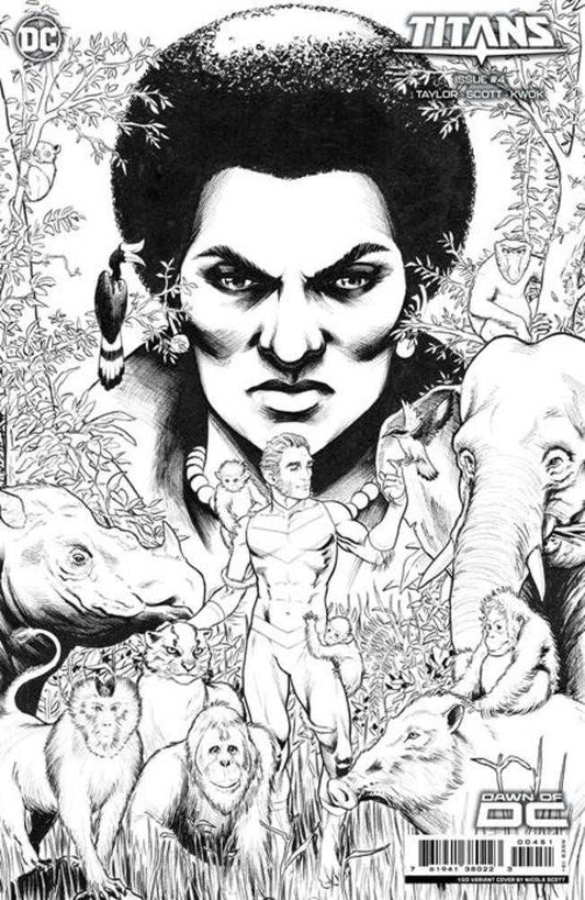 DC Comics COMIC BOOK Titans #4 Cover E 1 in 50 Nicola Scott Black & White Card Stock Variant