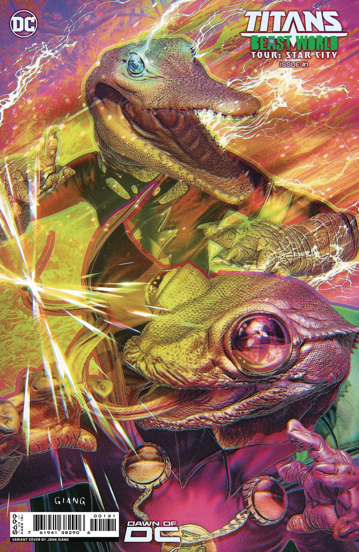 DC COMICS COMIC BOOK TITANS BEAST WORLD TOUR STAR CITY #1 OS CVR C JOHN GIANG CSV