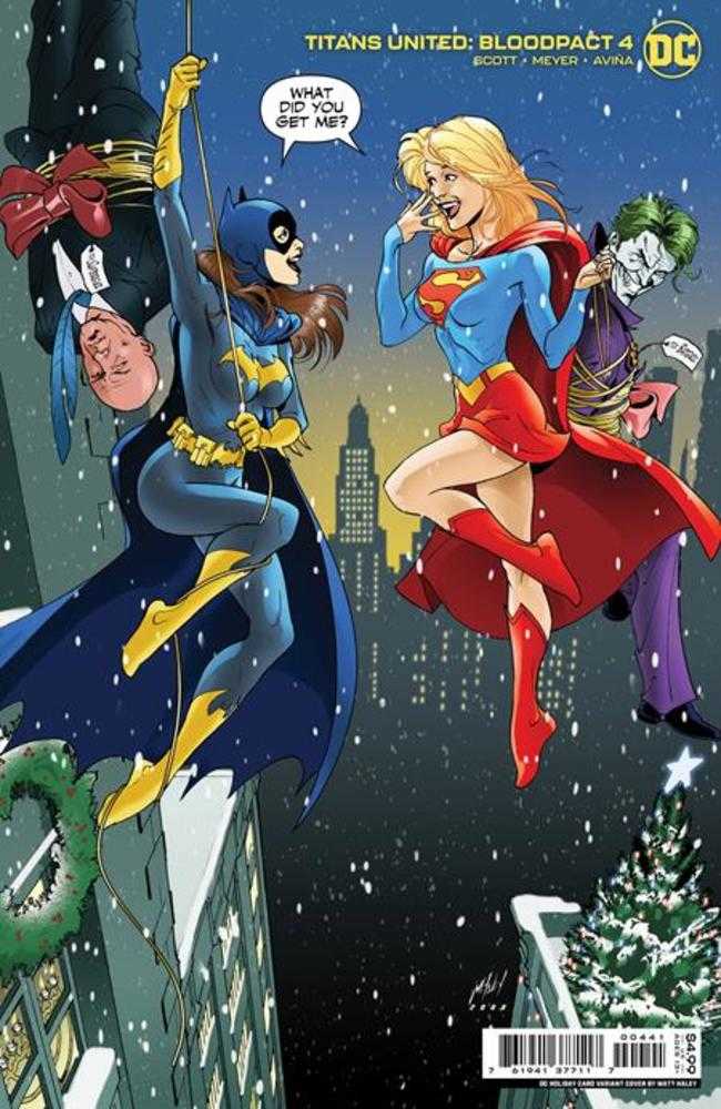 DC Comics COMIC BOOK Titans United Bloodpact #4 (Of 6) Cover C Matt Haley DC Holiday Card Card Stock Variant
