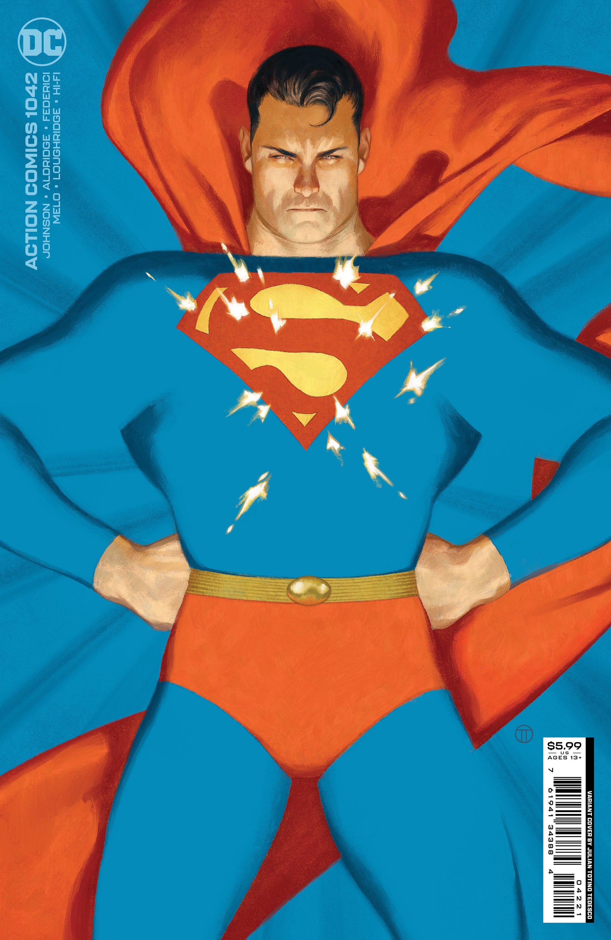 DC COMICS COMIC BOOK VF/NM ACTION COMICS #1042 CVR B TEDESCO CARD STOCK VAR