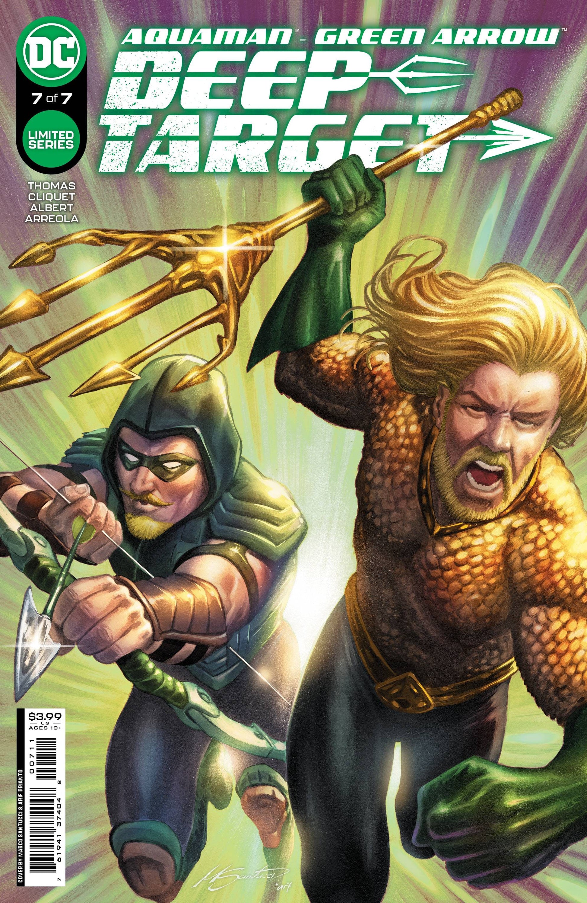DC COMICS COMIC BOOK VF/NM AQUAMAN GREEN ARROW DEEP TARGET #7 (OF 7) CVR A SANTUCCI