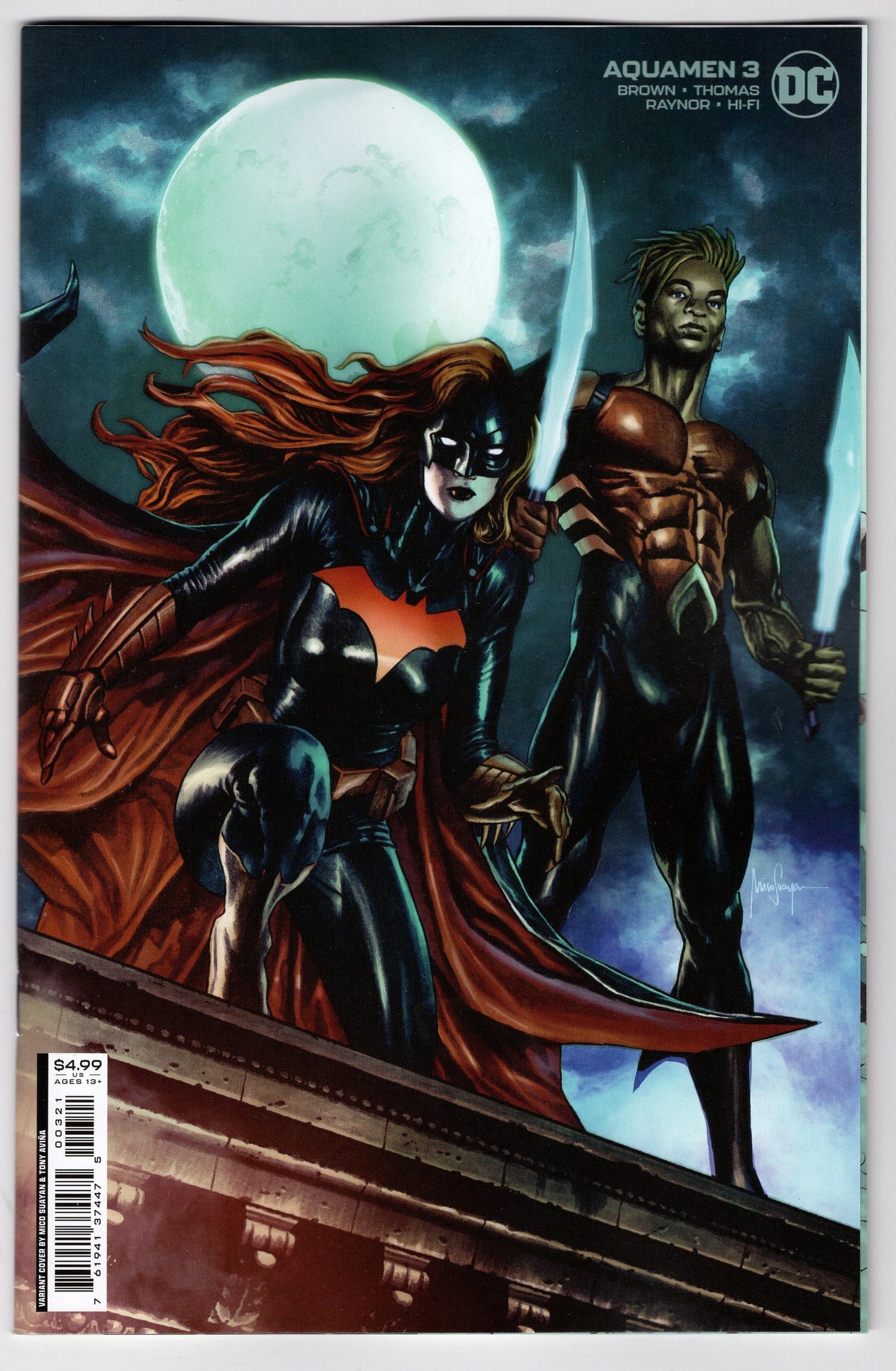 DC COMICS COMIC BOOK VF/NM AQUAMEN #3 CVR B SUAYAN CARD STOCK VAR