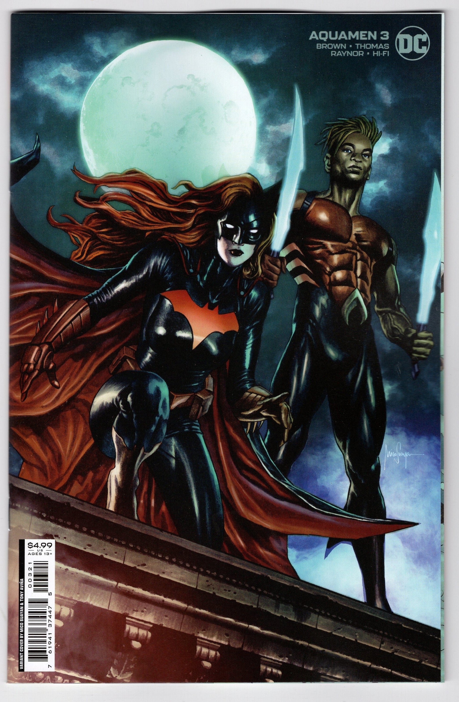 DC COMICS COMIC BOOK VF/NM AQUAMEN #3 CVR B SUAYAN CARD STOCK VAR