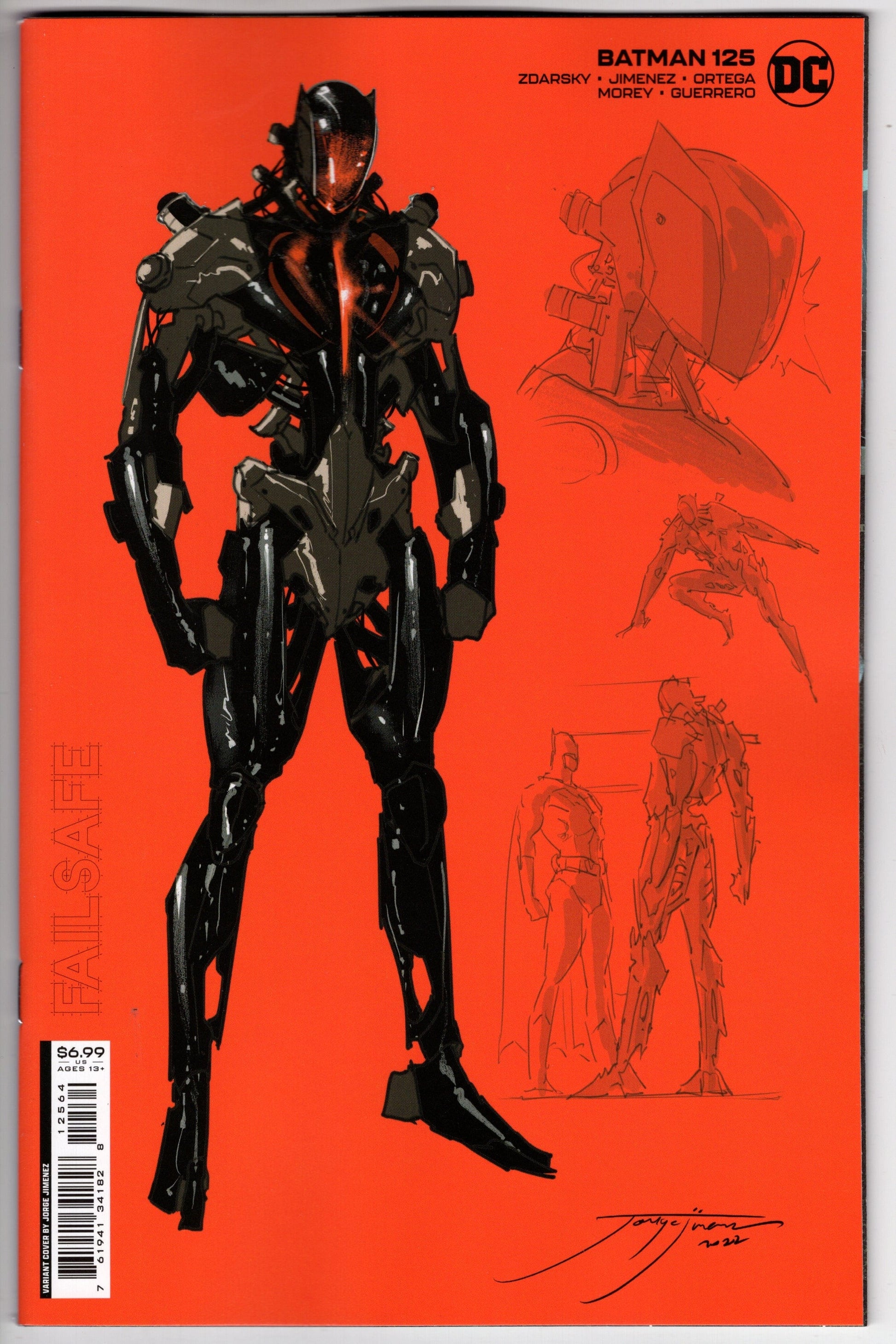 DC Comics COMIC BOOK VF/NM Batman #125 Cover M Jorge Jimenez Failsafe Protocol Card Stock Variant