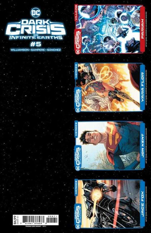DC Comics COMIC BOOK VF/NM Dark Crisis On Infinite Earths #5 (Of 7) Cover G Perforation Trading Card 1 Of 2 Card Stock Variant