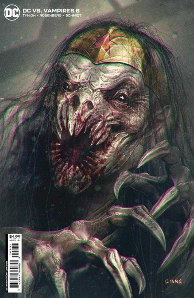 DC Comics COMIC BOOK VF/NM DC vs Vampires #8 (Of 12) Cover C 1 in 25 John Giang Card Stock Variant