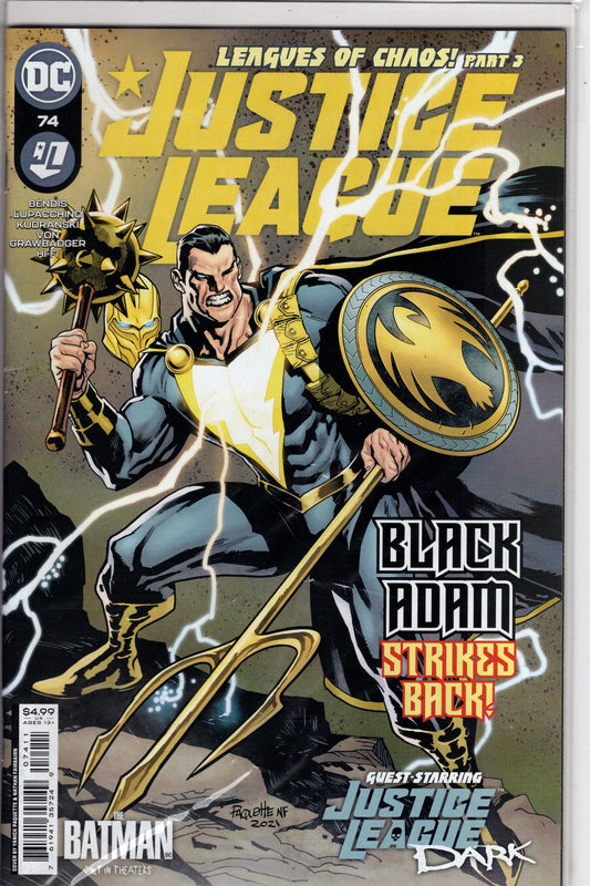 DC COMICS COMIC BOOK VF/NM JUSTICE LEAGUE #74 CVR A PAQUETTE & FAIRBURN