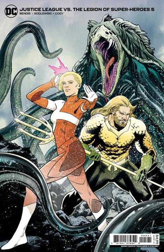 DC Comics COMIC BOOK VF/NM Justice League vs The Legion Of Super-Heroes #5 (Of 6) Cover B Travis Moore Card Stock Variant