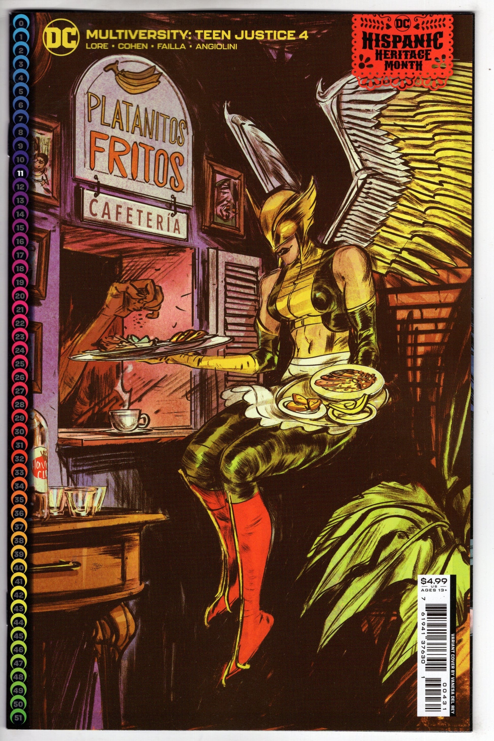 DC Comics COMIC BOOK VF/NM Multiversity Teen Justice #4 (Of 6) Cover C Vanesa Del Rey Hispanic Heritage Month Card Stock Variant