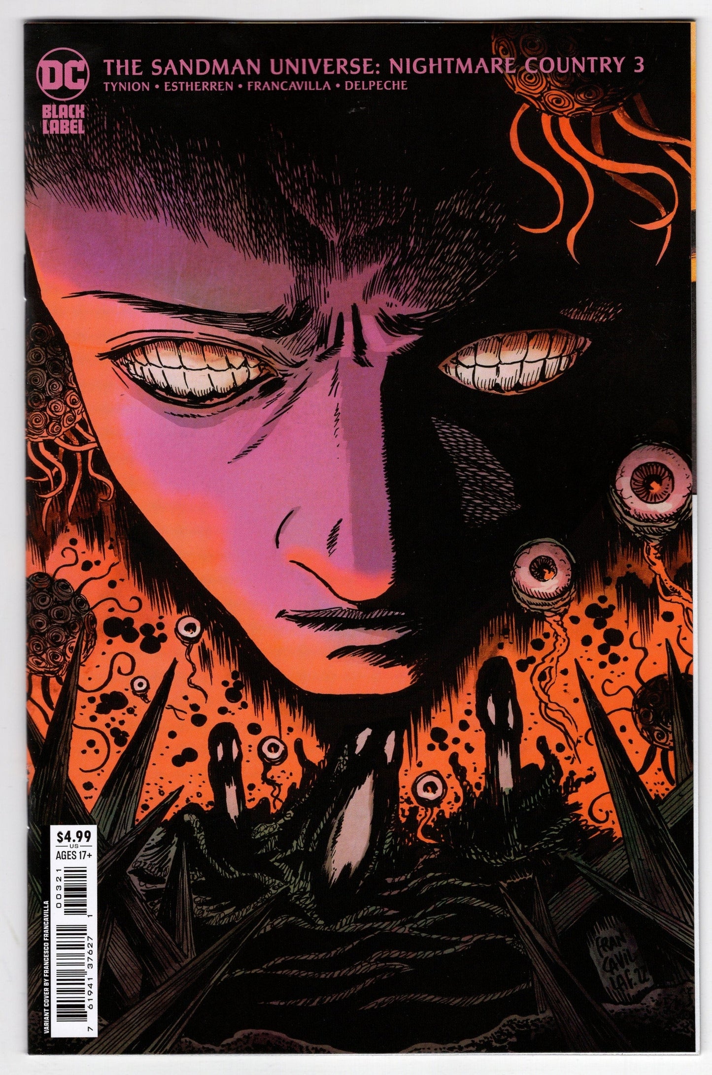 DC COMICS COMIC BOOK VF/NM SANDMAN UNIVERSE NIGHTMARE COUNTRY #3 CVR B SORRENTINO CARD