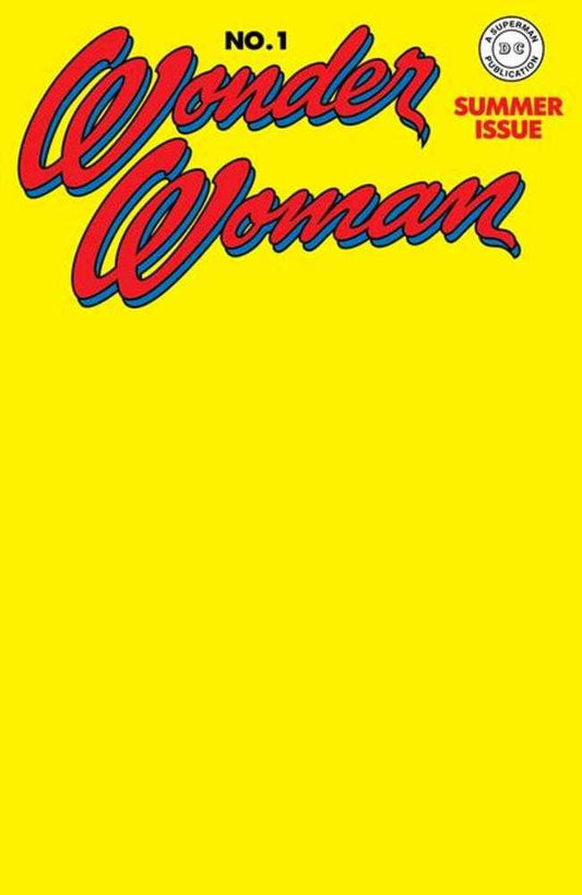 DC Comics COMIC BOOK Wonder Woman #1 (1942) Facsimile Edition Cover C Blank Card Stock Variant