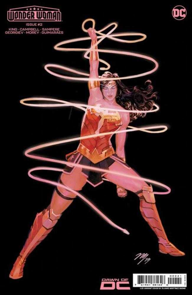 DC Comics COMIC BOOK Wonder Woman #2 Cover E 1 in 25 Alvaro Martinez Bueno Card Stock Variant